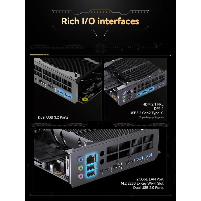 BD795i SE Mini ITX Desktop Motherboard, AMD Ryzen 9 7945HX(16C/32T), 2X DDR5 Slots, PCIe 5.0 x16 Slot, 2X M.2 PCIe 4. image 5