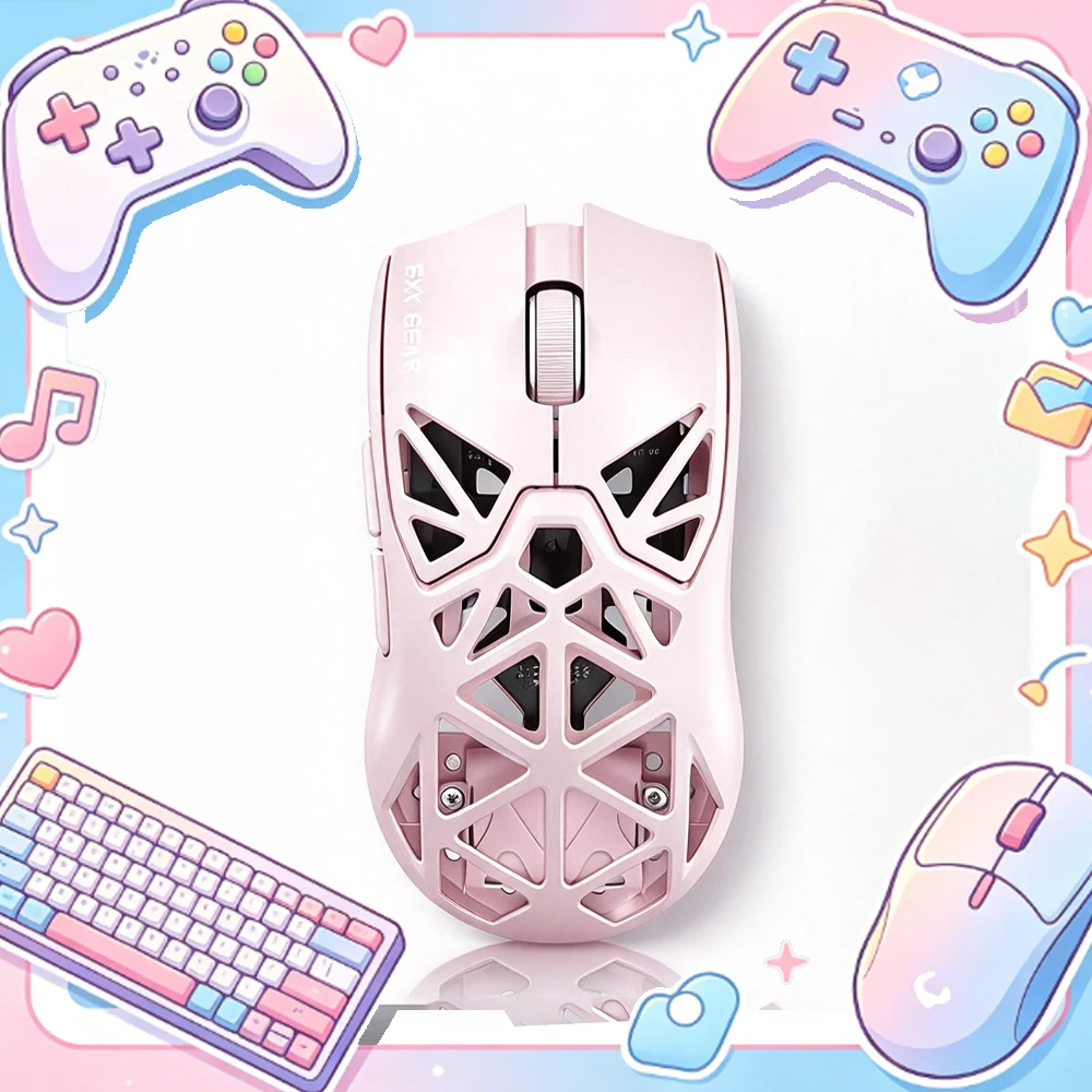 EXX Alpha 7 Mouse Lightweight Wireless Gaming Aluminum Magnesium Alloy Hollow Design 47g Tri Mode 3955 Sensor Esports Mouse Gift