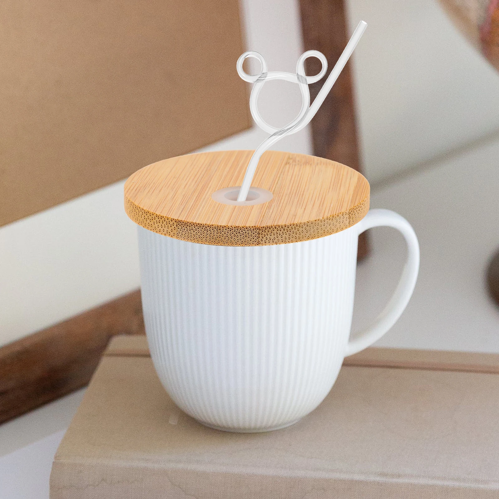 

3pcs Bamboo Lid For Glass Jar With Straw Hole Mason Jar Lids Reusable Canning Covers Household Mug Bottle Caps Silicone Ring