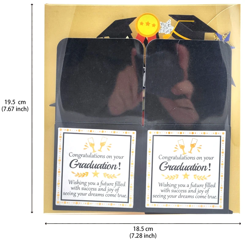 Papel 3d pop up cartão de formatura feito à mão desejando parabéns cartão de formatura único engraçado cartão de presente de formatura decoração de festa