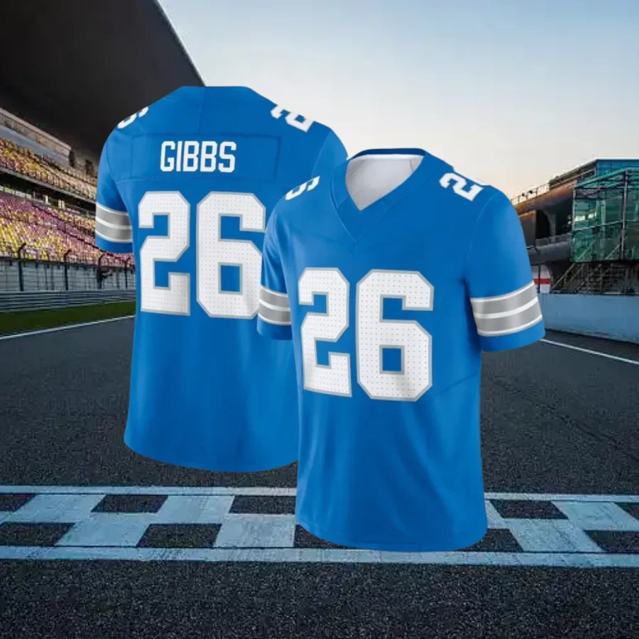 Camiseta de fútbol Detroit para hombre y mujer, camiseta de fútbol juvenil St. Brown Gibbs Hutchinson LaPorta, impresión 3D, comodidad transpirable