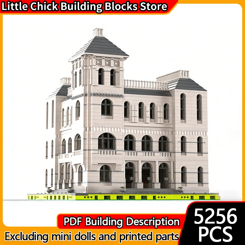 

City Street View Model MOC Building Bricks Old Corner Post Office Modular Technology Children Holiday Gifts Assemble Toys Suit
