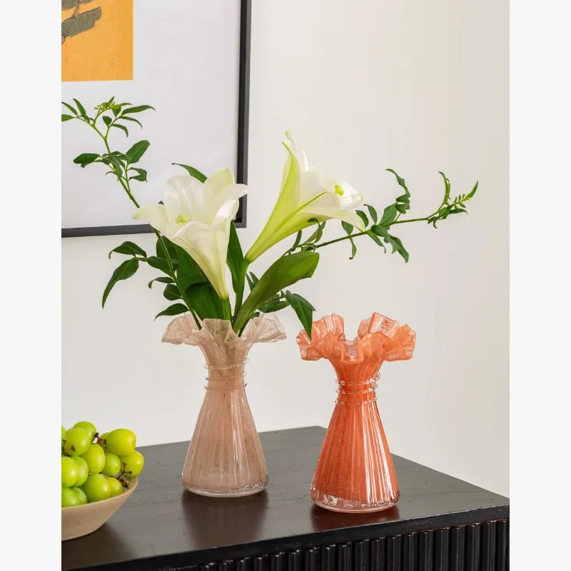 French style middle age mini light luxury senior feeling living room tabletop flower arrangement decoration flower ware