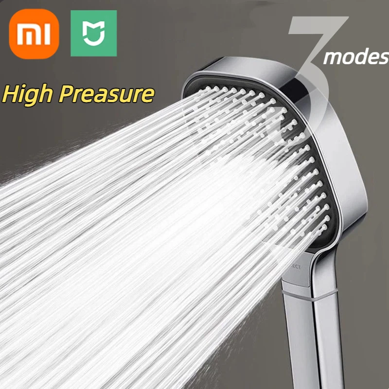 

Новая душевая лейка Xiaomi 13 см с большой панелью, регулируемая, 3 режима, высокое давление, массаж, фильтрующий элемент, аксессуары для ванной комнаты