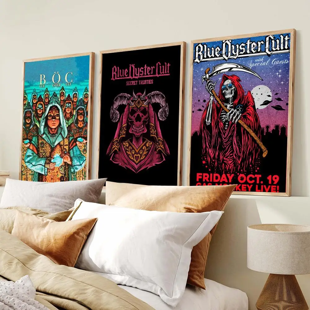 Classic Hard Rock B-Blue Oyster Cult Poster Modern Minimalist Wall Art Prints Poster Home Decor Interior Bedroom Living Room
