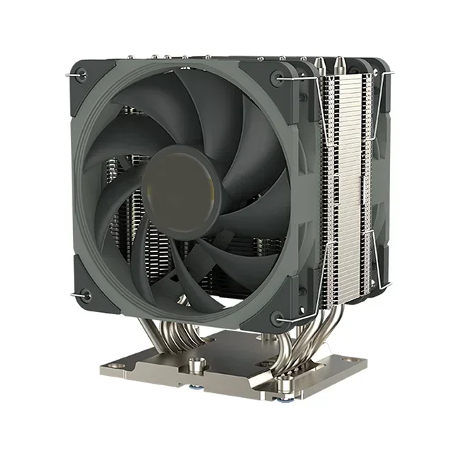 Double fan 300W LGA3647 Narrow 4U Active CPU cooler heat sink 4pin PWM fan 125*102*155mm for computer server