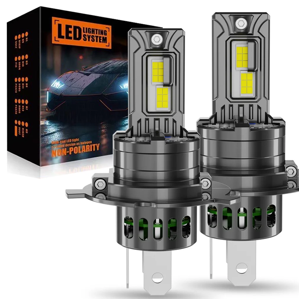 30000LM H4 LED Headlight Bulbs Canbus No Error 300W H4 Led Motorcycle Car HeadLamps 6500K White Auto Light 12V 24V