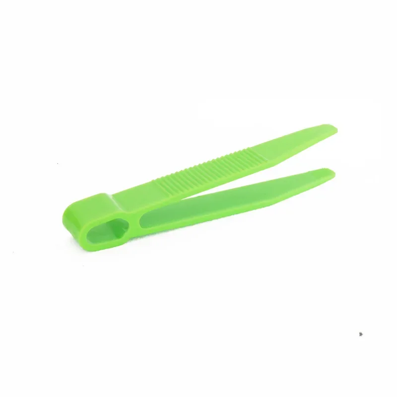 10Pcs Children's Fine Motion Training Accessories Tweezers Flat Headed Tweezers Color Clip Plastic Tweezers Children's Toy