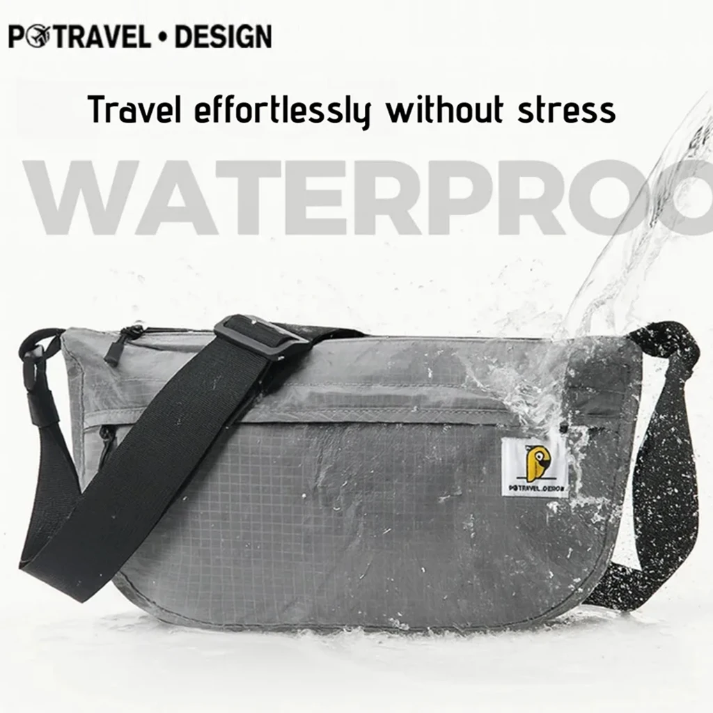 

Waterproof Nylon Crossbody Bag Lightweight Shoulder Bag Travel Messenger Bag Large Capacity Sling Bag with Small Storage Pouch