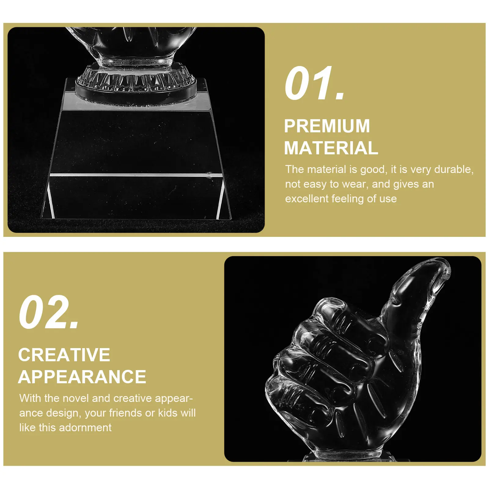 

Изысканный хрустальный трофей, прозрачная декоративная наградная статуэтка, настольный декоративный аксессуар, хрустальный декор