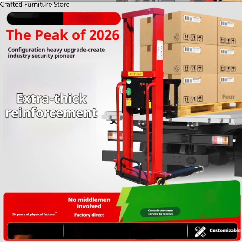 Portable Electric Forklift Truck Anti-slip Pedal Forklift Truck Durable Nice Commercial Furniture Carrello Elevatore ZY60CC