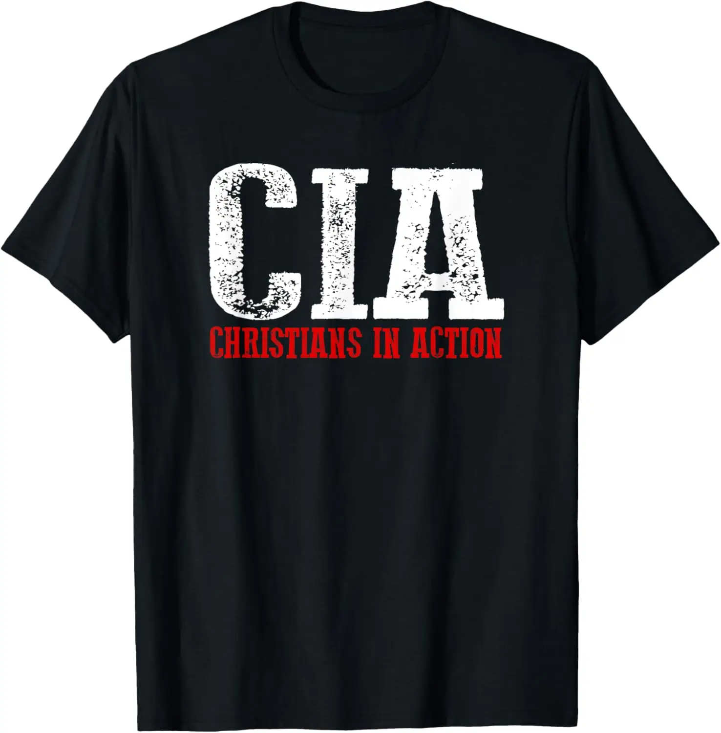 تي شيرت CIA المسيحي المضحك الساخر والمؤمنين
