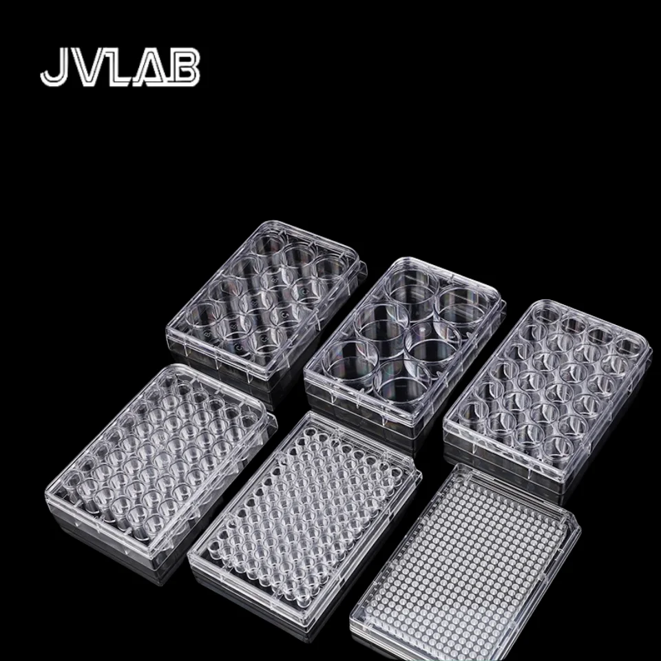 

PS Cell Culture Plate with Cover – 6/12/24/48/96 Well ELISA Plate & Jewelry Storage Box, Multi-Functional Labware JVLAB
