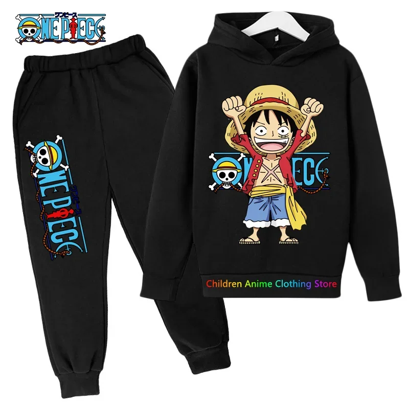 

New Anime One Pieces Hoodies Kids Fashion Luffy Pullover Oversized Hoodie Sweats Kids Hip Hop Coat Boys Clothing Sudaderas