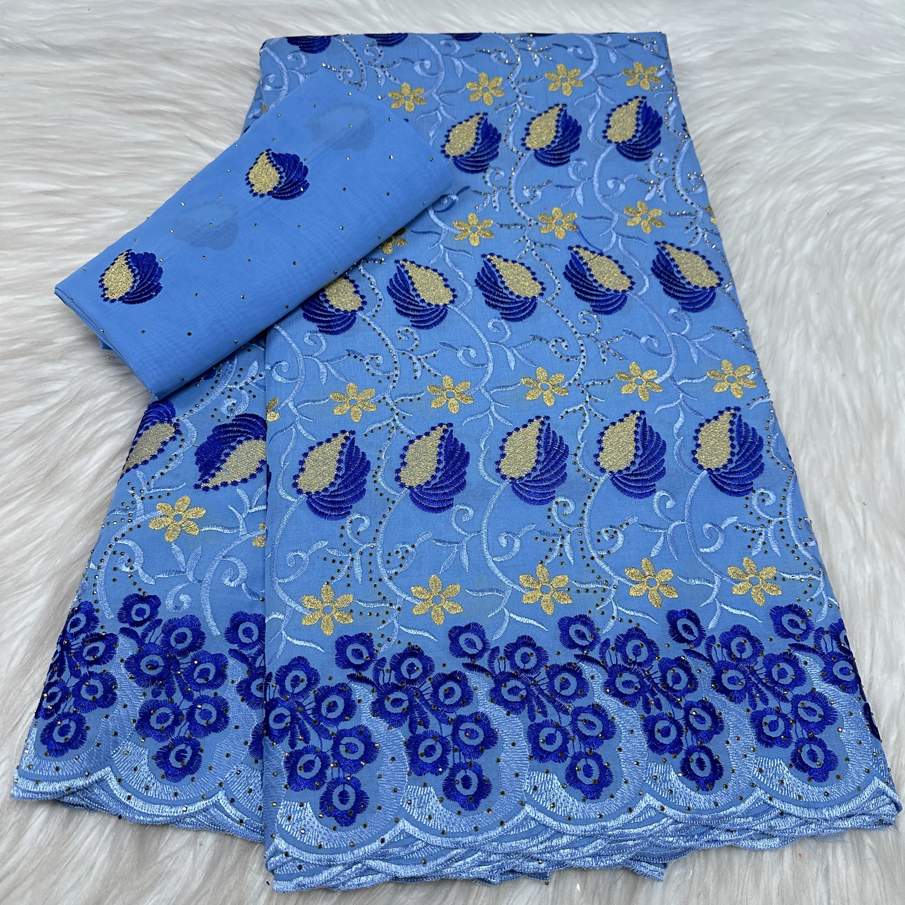 

7 ярдов швейцарская вуаль кружева в Швейцарии 2025 Высокое качество африканская нигерийская вышивка хлопковая кружевная ткань для свадебного материала