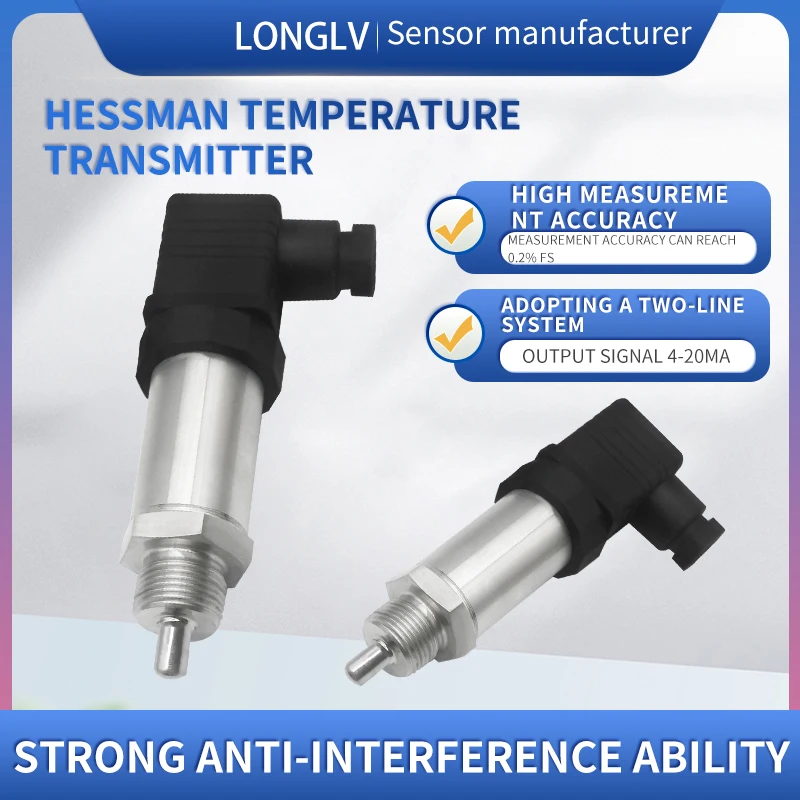 

Longlv WZ-101 plug-in integrated temperature transmitter sensor module 4-20mA thermal resistance PT100