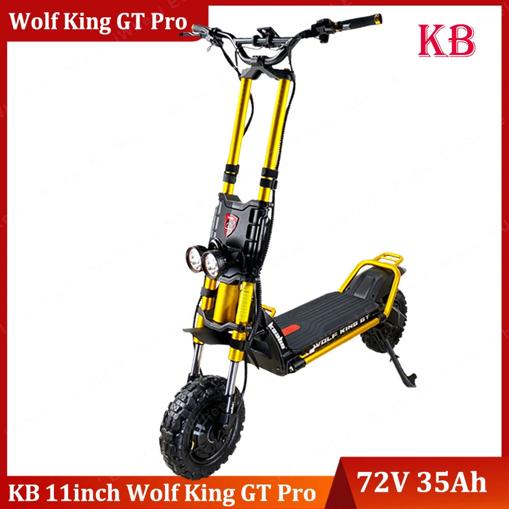 EU Stock KB Wolf King GT Pro 11inch 72V 35Ah Top Speed 100km/h TFT Display New Generation Wolf King GT Pro Scooter