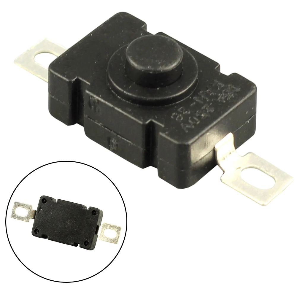 10pcs Push Button Switch Self Locking 18x12mm KAN 28 Rated 1.5A 250V for Flashlight Repair Prototyping and Use