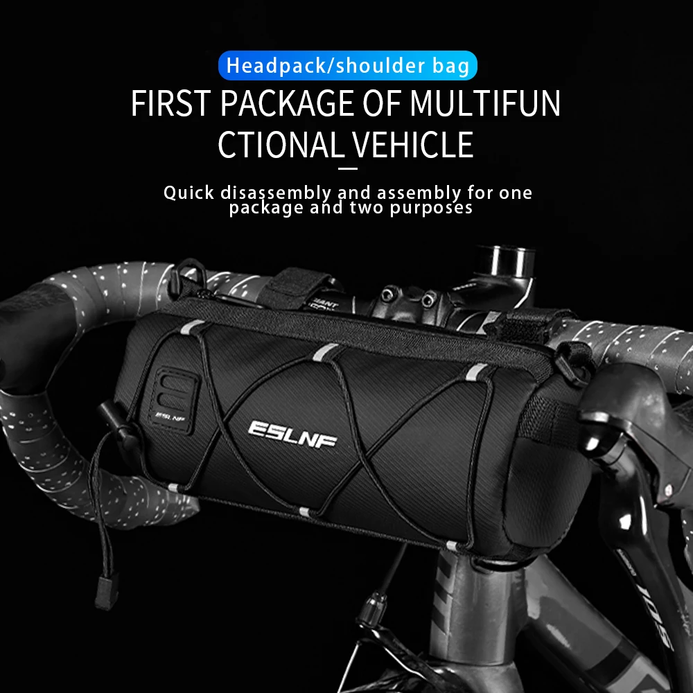 ESLNF Водонепроницаемая модная сумка для велосипеда, многофункциональная большая вместительная сумка с несколькими карманами на передней раме, сумка на руль, корзина для езды на велосипеде