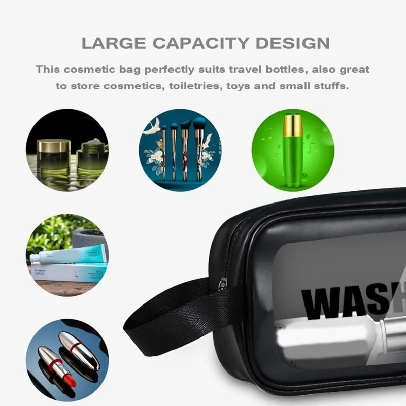 แบบพกพา Travel CLEAR Storage Bag Organizer กระเป๋ากันน้ํา Washbag เครื่องสําอางค์โปร่งใสกรณี