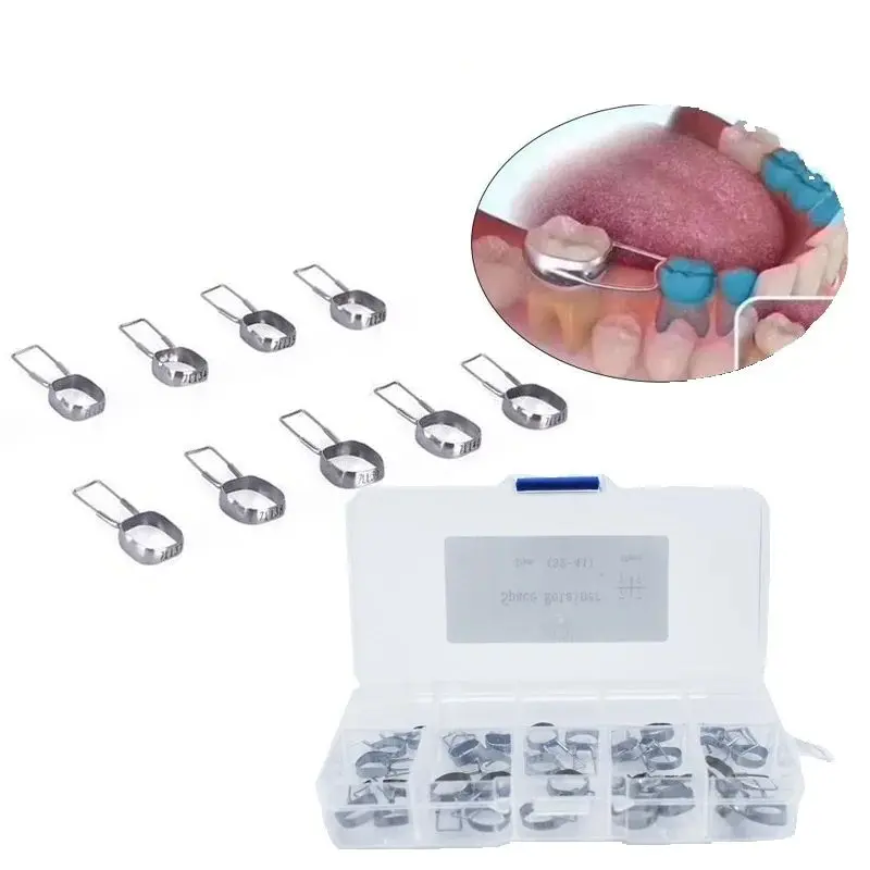 40Pcs Orthodontic Molar Space Maintainer Gap Retainer Braces Bands for Children 2Nd 32# To 41# Size