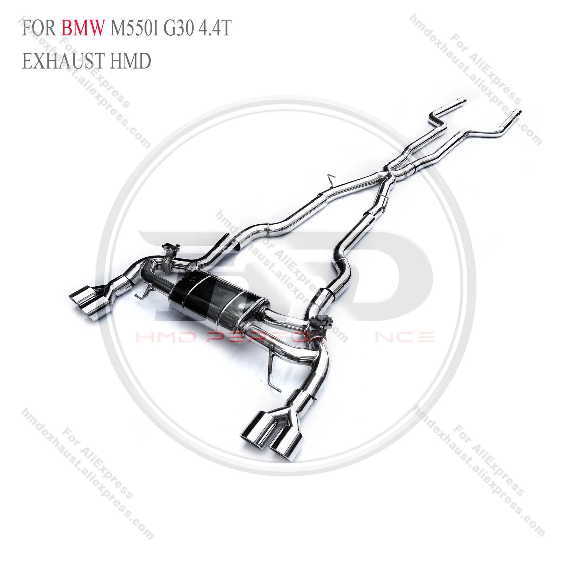 

HMD catback for BMW M550i G30 4.4T Stainless Steel Exhaust System Performance Muffler With Valve Lossless installation