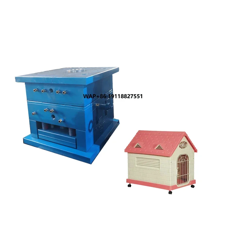 Fast Delivery Stock Storage Ready Mold Plastic Large Dog House Kennel Large Luxury Pet House Outdoor Dog Home  Mold on Stock