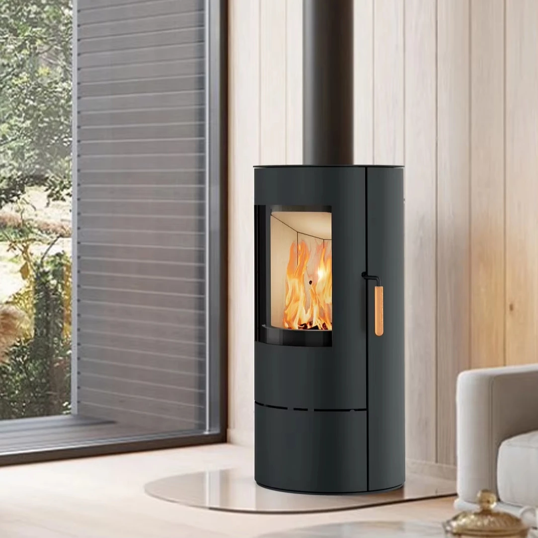 

Luxurious and practicalNew Arrival R0702A Easy Clean 7KW Round Freestanding Wood Burning Stove Indoor Firewood Stove Wood Stov