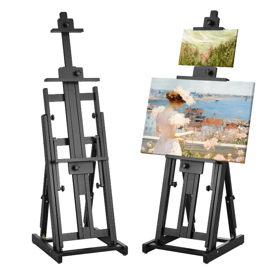 

Studio H-Frame Easel Holds Canvas Art up to 77" Beechwood Artists Easel