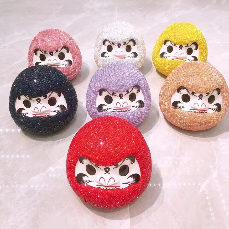 

Lucky Dharma яйца куклы с реальной реальностью Hariko Daruma фигурка керамика Японский Суши Ресторан открытые подарки