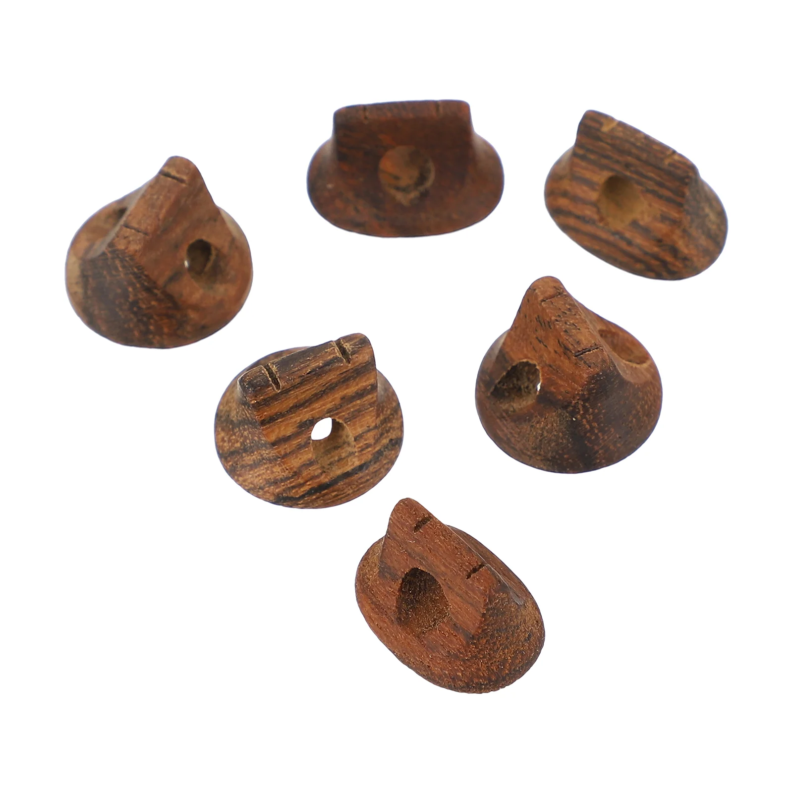 6 Pcs Erhu String Code Durable Bridges Instrument Parts Tiger Woods Accessories Music Wooden Pendant