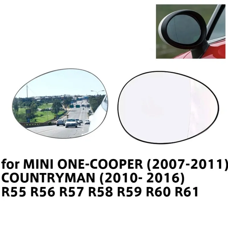 Left/Right Side Heated Rearview Mirror Glass for MINI ONE-COOPER (2007-2011) COUNTRYMAN (2010- 2016) R55 R56 R57 R58 R59 R60 R61