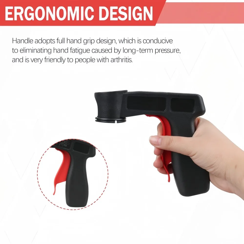 Convenient Spray Paint Handle Reusable Plastic Handgun Spray Can Handle for Car Refurbishment Color Changing Spray Paint Tools