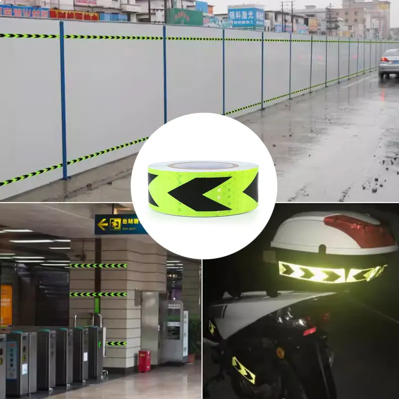 High-brightness Reflective Strips Lattice Reflective Tapes Warning Wall Stickers Reflective Stickers Traffic Warning Stickers