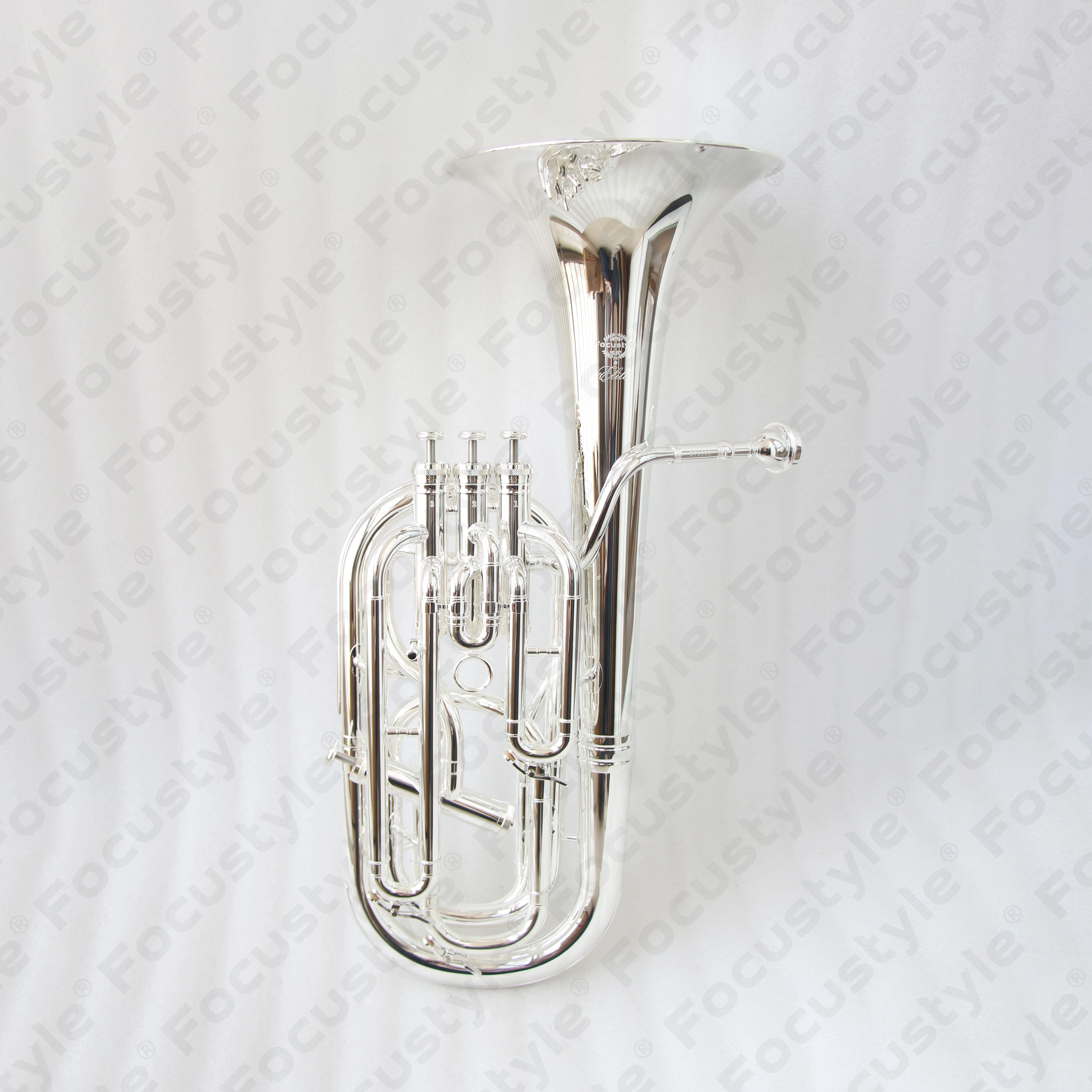 Silver-Plated Baritone 3+1 Piston Valves BB Key High Quality Brass Instrument Baritone