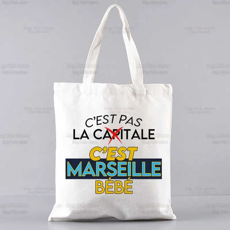 

JuL C'est Pas Des Shopping Women Female Foldable Canvas Shoulder Bag Canvas Tote Eco Shopping Bag