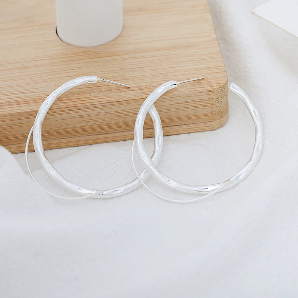 Vintage Silver Color Fashion Hanging Hoop Earrings Trending Suspension brinco Gothic Jewelry Pendientes for Women Dropshipping