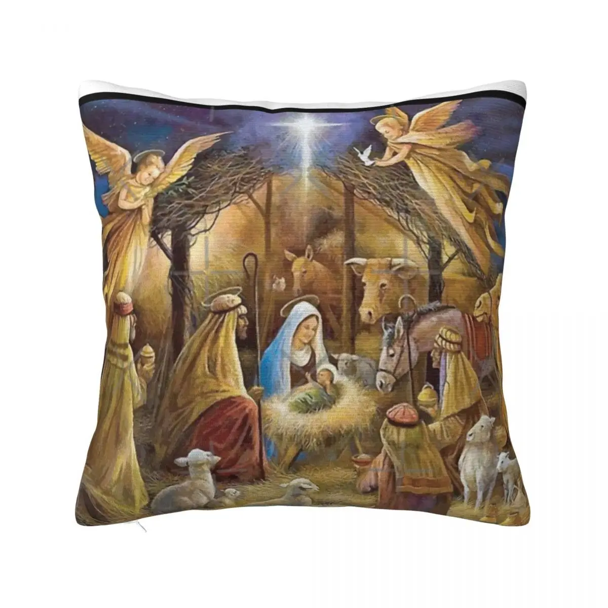 Christian Christmas Nativity Pillowcase Pillow Covers Decoration For Bedroom Pillow Case Pillow Cover