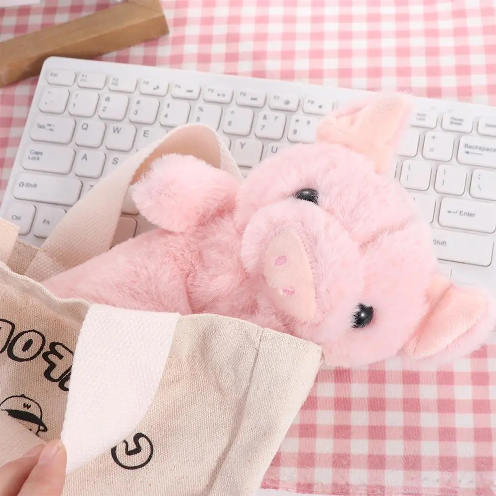 Large Capacity Stationery Pig Pencil Case Chubby Pig Kawaii Pink Pig Plush Pencil Case Pink Funny Piggy Plush Pencil Bag