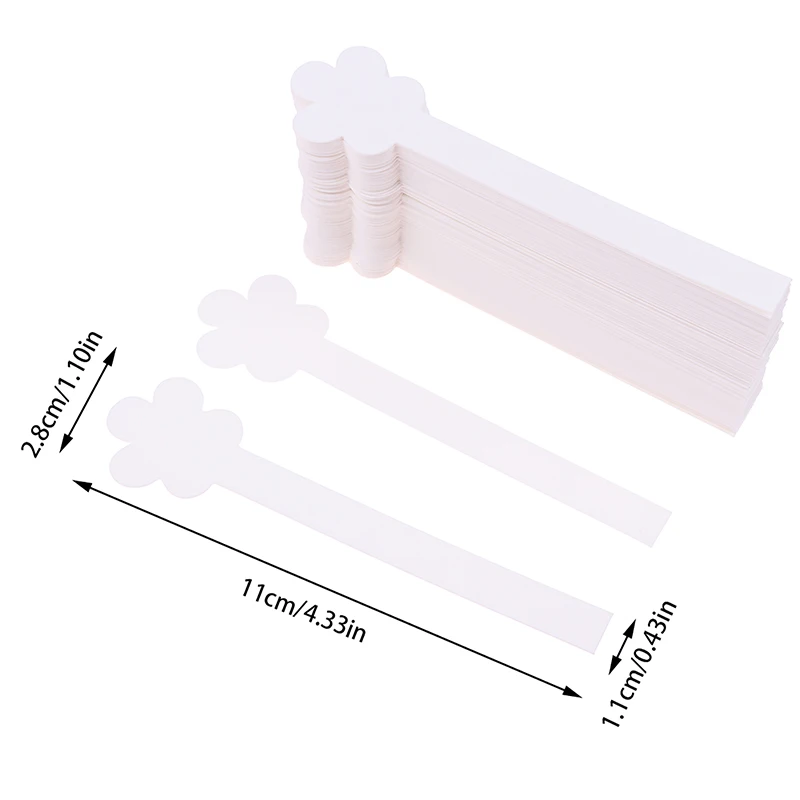 100pcs/lot Round Head Testing Aromatherapy Fragrance Perfume Essential Oils Test Tester Paper Strips Flower Shape