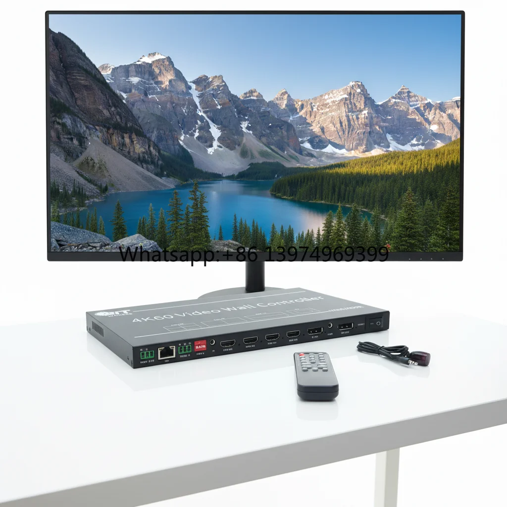Bitvisus 4K 6 Channel Video Wall Switcher TV Screen Controller 4 in 6 Out HDMI Processor for Multi Screen Display