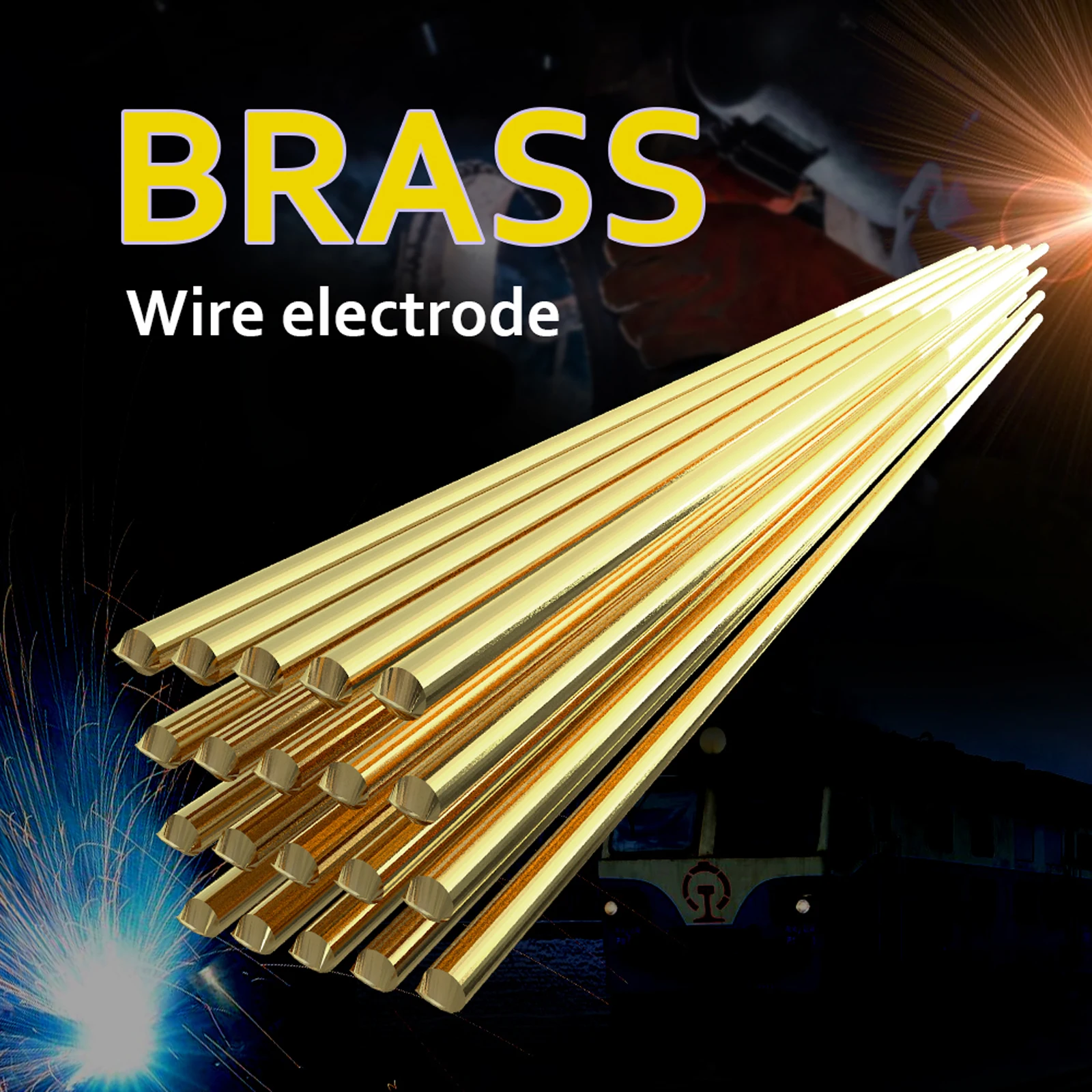 10pcs Brass Welding Wire Electrode 1.6mm*333mm Soldering Rod No Need Solder Powder Brass Welding Wire