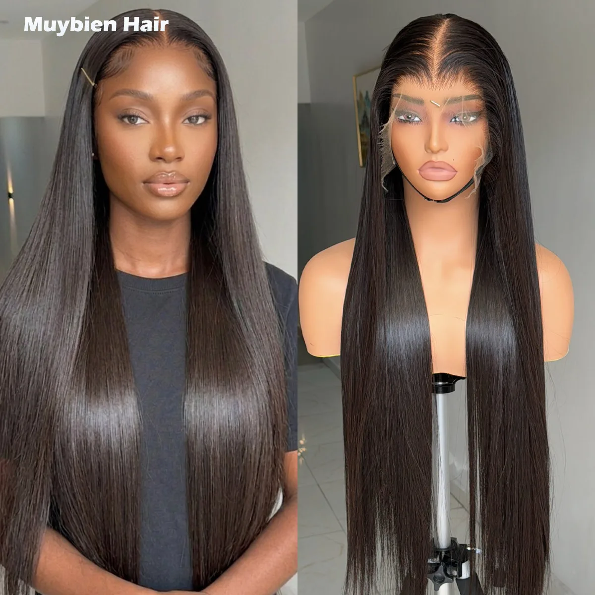 

Натуральный прямой парик из человеческих волос 13x6 HD Lace Front Wig, 13x4 HD Lace Frontal Wig для женщин, натуральный черный прямой парик без клея
