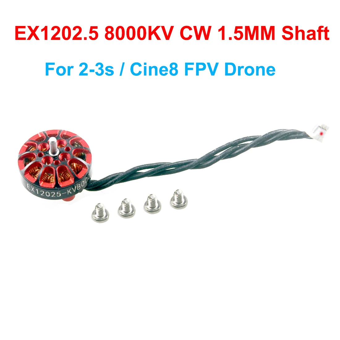 HappyModel EX802 EX1102 EX1103 EX1204 EX1404 2750KV 3500KV 4800KV CW CCW Motori senza spazzole Albero da 1,5 mm per droni FPV 2-4 secondi