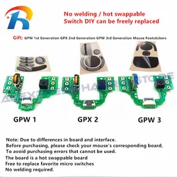Mouse button Motherboard For Logitech GPW GPX Hot-swap Free Welding G Pro Wireless GPRO X  Accessories Assembly DIY Micro Switch