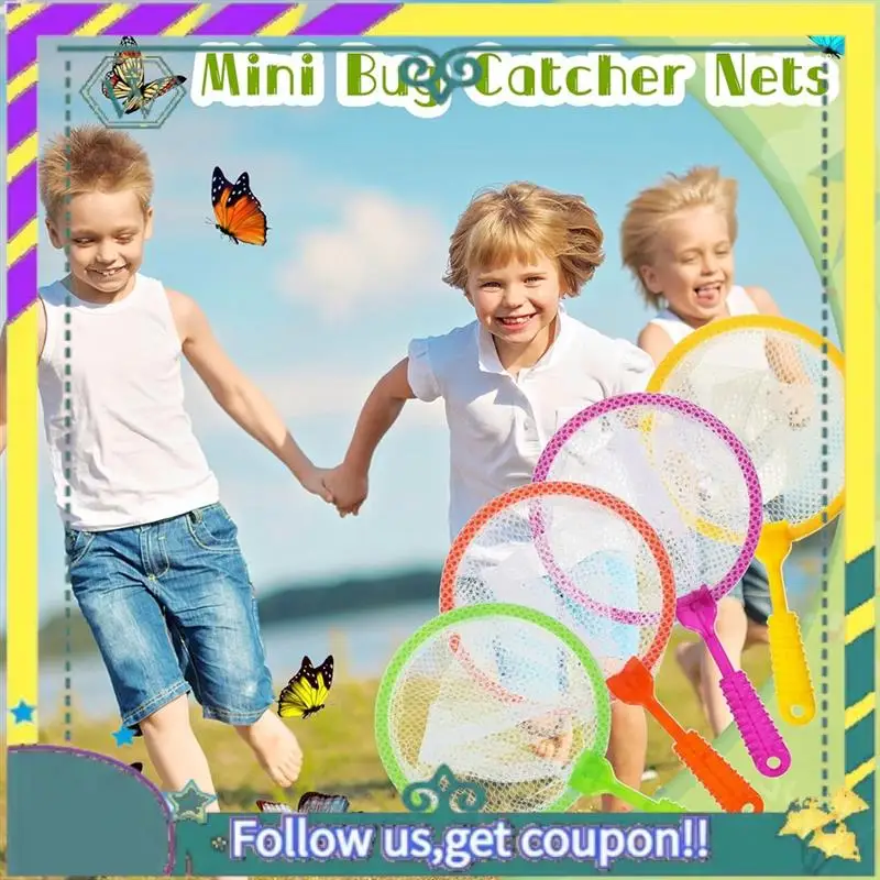 

(New) 24 Pcs Butterfly Bug Net For Kids Insect Collecting Net Bug Catcher Fishing Net Science Nature Exploration Tools