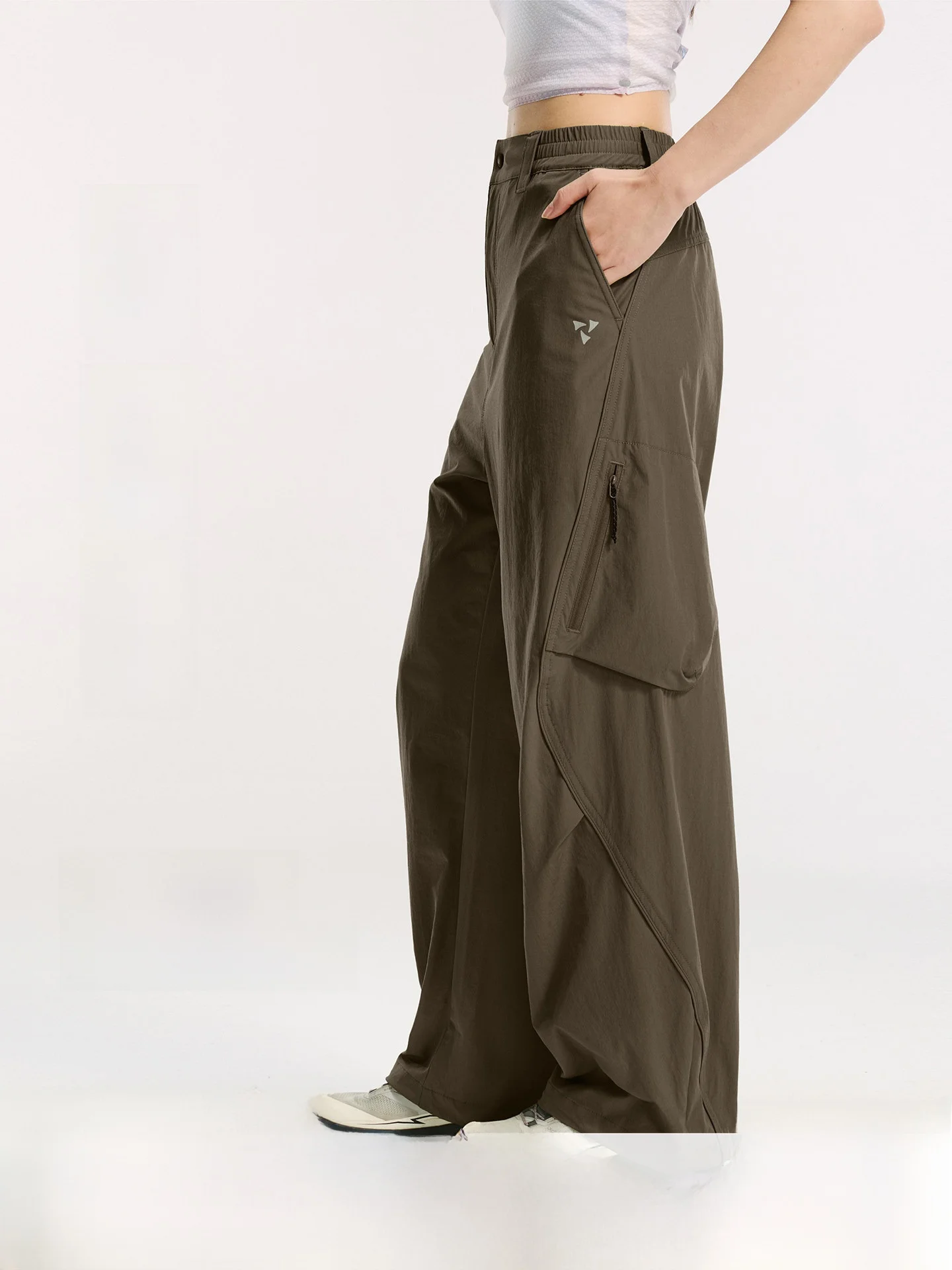 

White Trace Outdoor Function Paratrooper Pants Cool Sensation Casual Wide Leg Workwear Hiking Pants Women Summer Thin Model