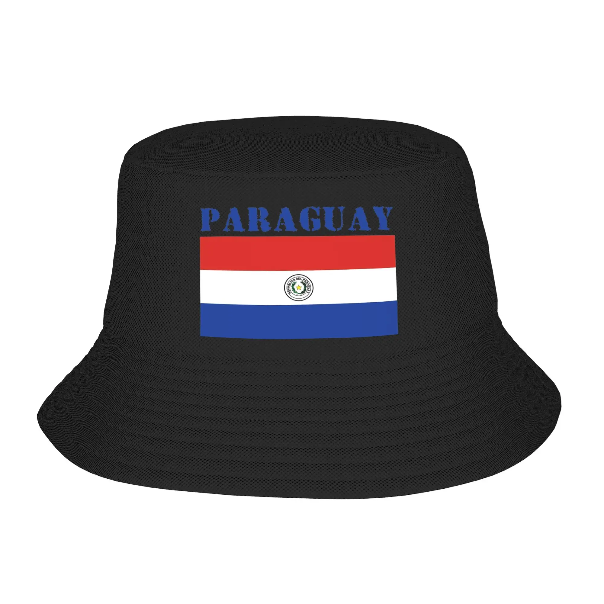 Paraguay Flag Bucket Hat Gifts For Kid Cute  Vocation Caps For Outdoor Lightweight