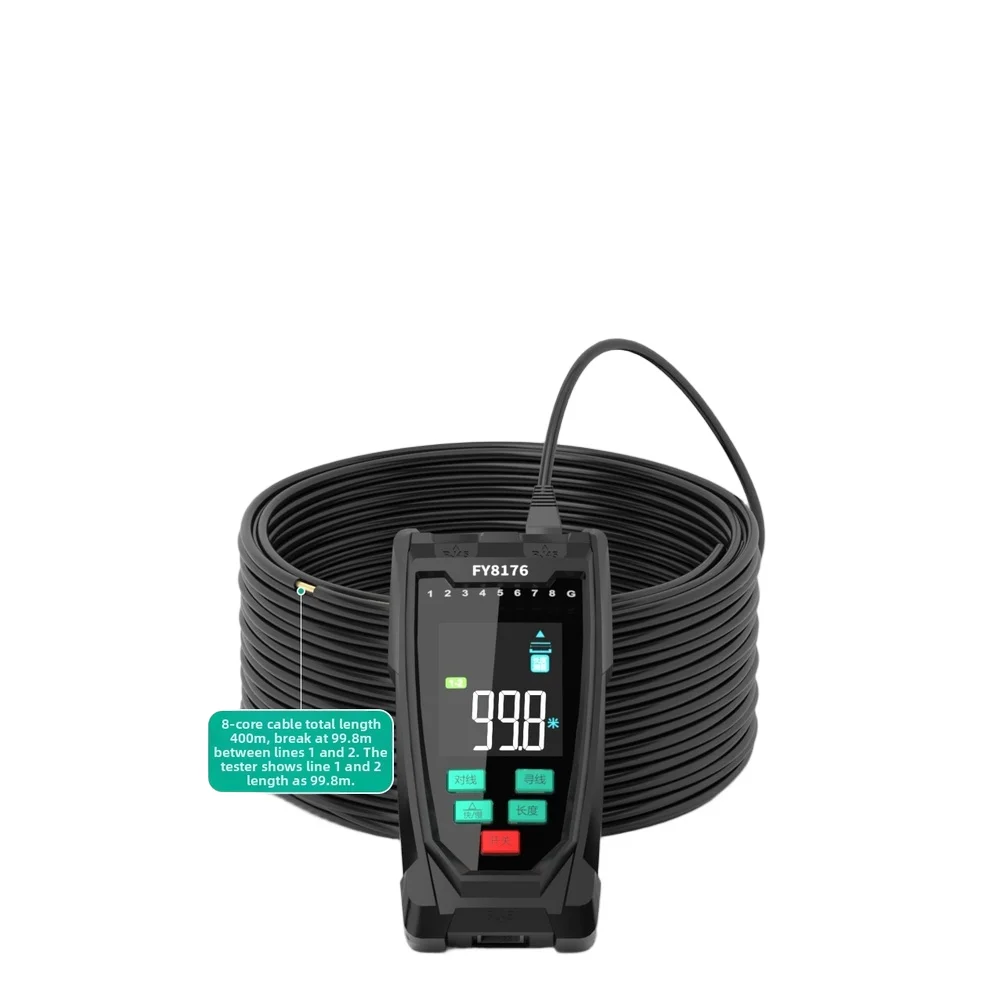 FY8176 Network Cable Tester For POE Detector Wire Length Meter Breakpoint Locator For Ethernet LAN Line Tracing Tool
