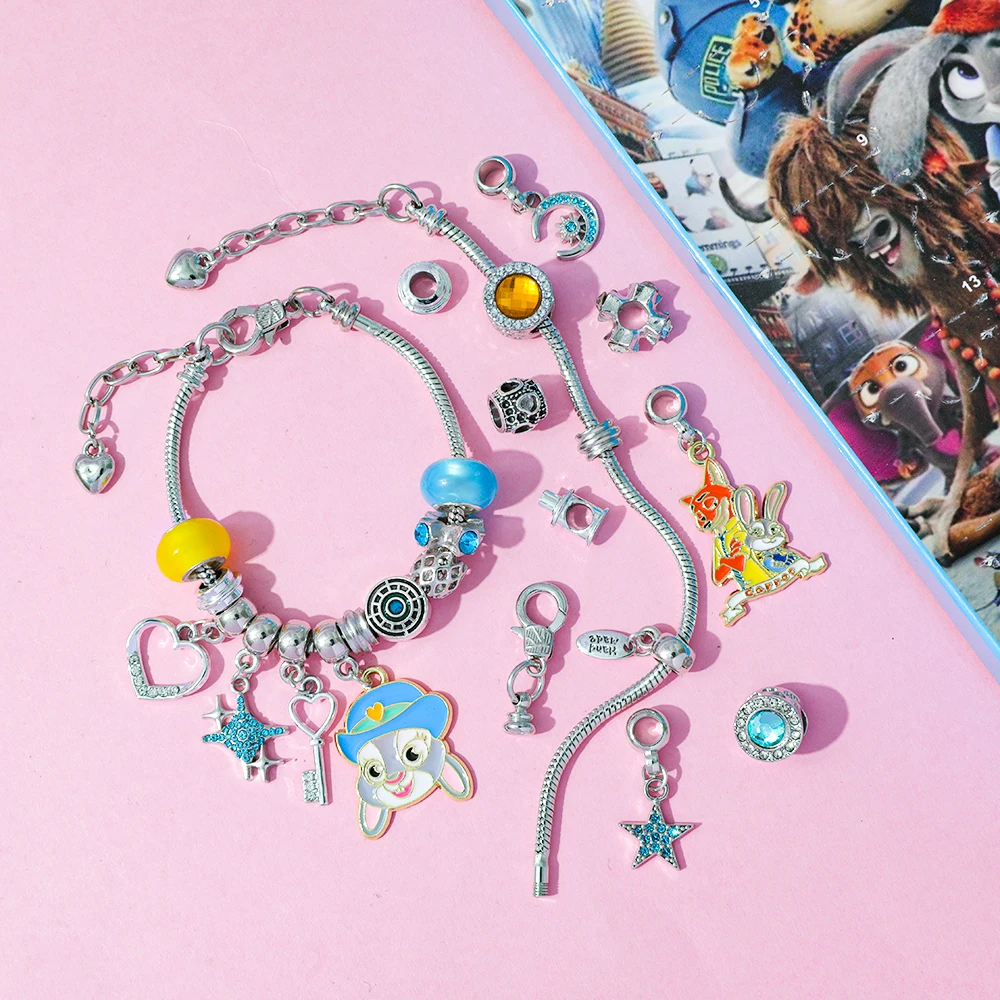 Disney Zootopia Judy & Nick Scatola cieca con ciondolo alla moda fai-da-te - Giocattolo accessorio a tema film per regali di compleanno